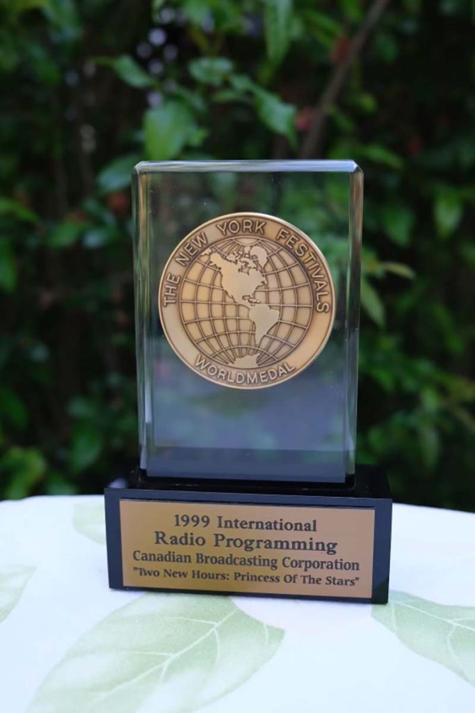 The New York Festivals World Medal 1999 - Presented to David Jaeger for International Radio Programming - Two New Hours: Princess of the Stars