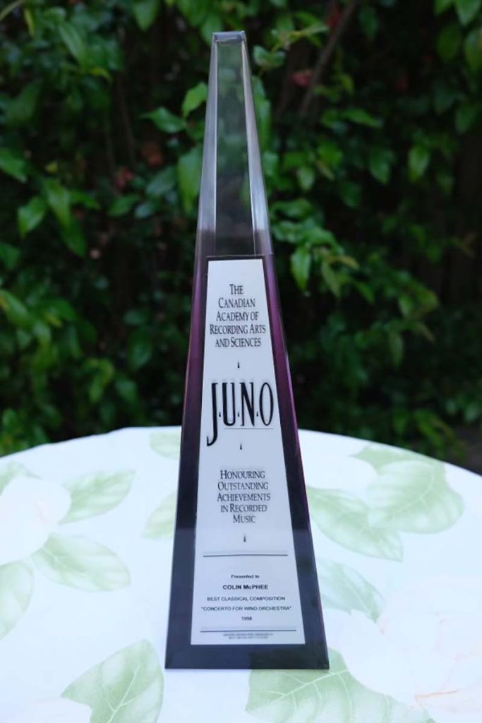 Juno Award for Colin McPhee - Best Classical Composition -1998
