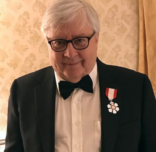 David Jaeger in tuxedo wearing Order of Canada medal